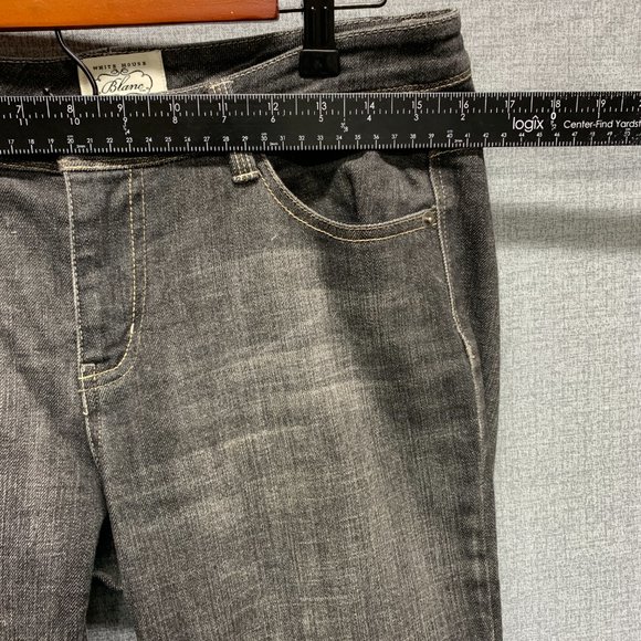 White House Black Market Size 6 Blanc Jeans Faded Black Womens Bootcut - Picture 5 of 10